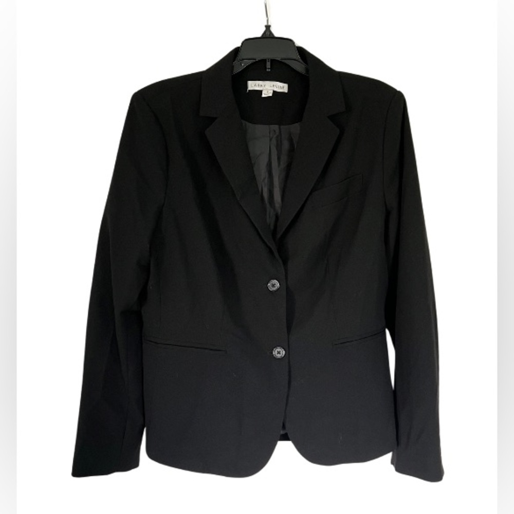 Larry Levine Size 12 Black Blazer